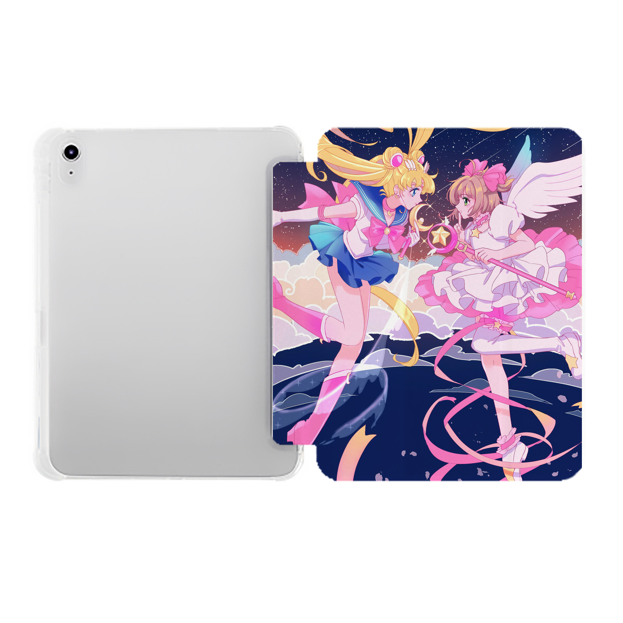 （画像用） 美少女戦士セーラームーン Sailor Moon IPad ケース ペン収納付き 三つ折りスタンド PUレザー×シリコン 対応機種9.5/10.5/10.9インチ